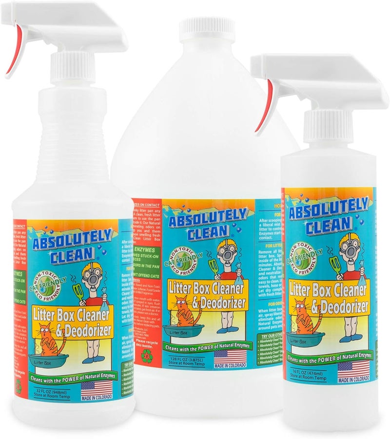 Absolutely Clean Litter Box Cleaner and Deodorizer, Eliminate Odors Quickly, Neutralizes Urine and Feces Odors in The Air and The Box, Make Litter Last Longer - Image 1